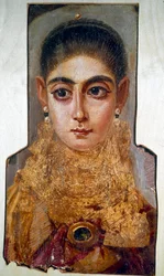 Koptische Kunst: junge Frau mit dem Namen „Die Europäerin“, Fayoum (Fayum), um 160 n. Chr., Paris, Louvre