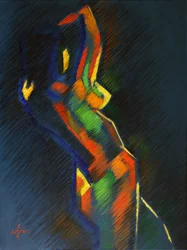 Bunte abstrakte Figur