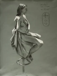 Drapierte Figurenstudie