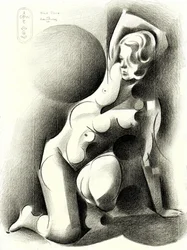 Elegante stilisierte Frau