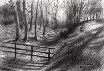 Waldweg Skizze