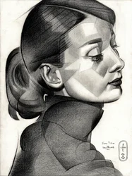 Geometrisches Frauenprofil