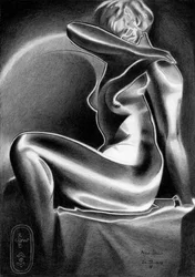 Leuchtende Art Deco Frau