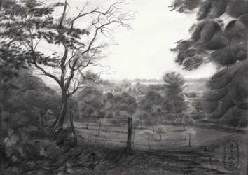Serene Tal Landschaft