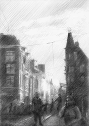 Städtische Straßenskizze