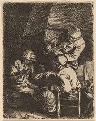 Die Gruppe am Kamin