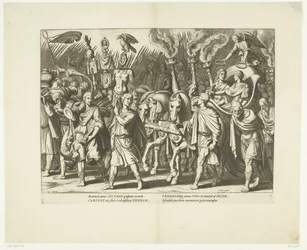 Triumphwagen von Karl V. und Ferdinand nach der Befreiung Wiens von den Türken, ca. 1532