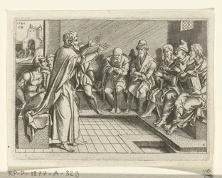 Paulus predigt in der Synagoge