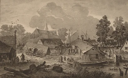Dorf mit Teich, ca. 1782