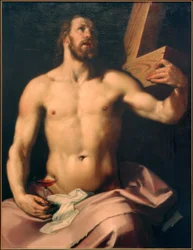 Christus mit eucharistischem Kelch und Kreuz