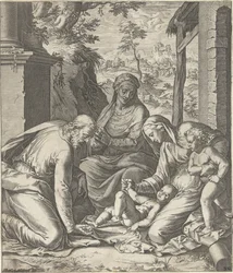 Heilige Familie mit Anna und Johannes dem Täufer als Kind