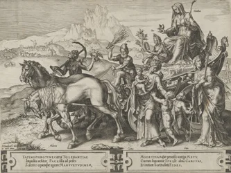 Der Triumph der Demut, aus Der Zyklus der Wechselfälle menschlicher Angelegenheiten, Tafel 7, 1564