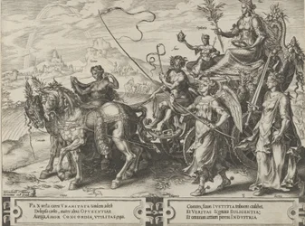Der Triumph des Friedens, aus Der Zyklus der Wechselfälle menschlicher Angelegenheiten, Platte 8, 1564