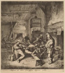 Geigenspieler in einer Taverne