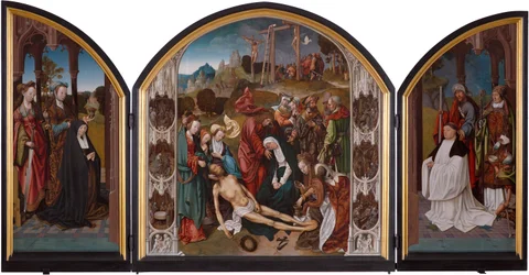 Triptychon mit der Beweinung Christi