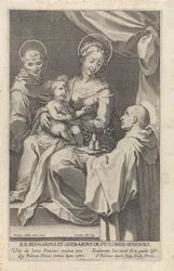 Maria mit Kind und der Hl. Bernhard von Siena und Hl. Gerardus