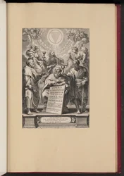 Titelseite für Balthasar Cordiers "Opera S. Dionysii Areopagitae, I"