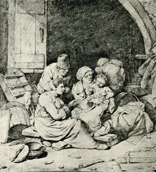 Niederländische Bauernfamilie