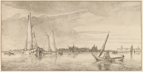 Fluss mit Stadt