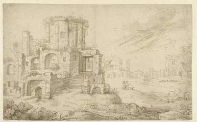 Landschaft mit antiken Ruinen