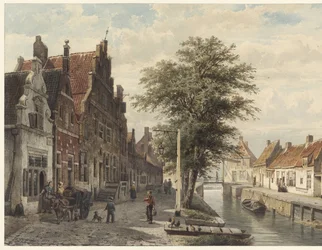 Ansicht des Kanals in Hasselt
