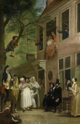 Der Botschafter der Schurken in der Bokki-Taverne, um 1739-1750