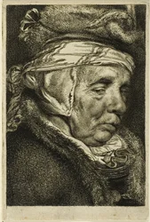 Kopf einer alten Frau