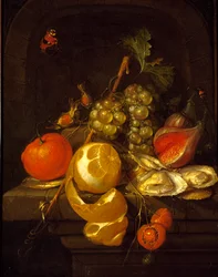 Stillleben mit Früchten und Austern, Mitte der 1650er Jahre
