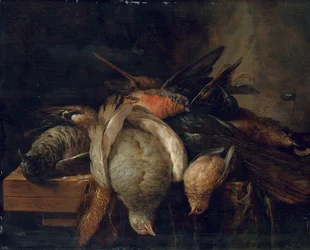 Tote Vögel auf einem Sims, 1651