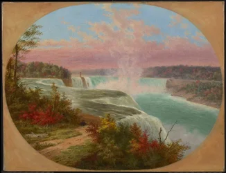 Der Künstler bei den Niagarafällen