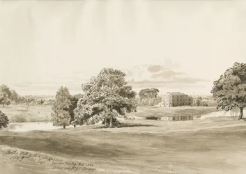 Betley Halle: Sepiawaschzeichnung, Okt. 1820