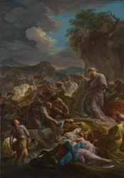 Moses schlägt den Felsen, 1744