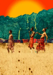 Afrikanische Savanne Sonnenuntergang