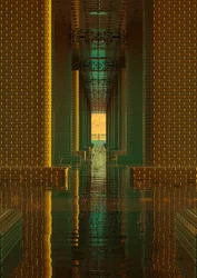 Opulenter goldener Flur