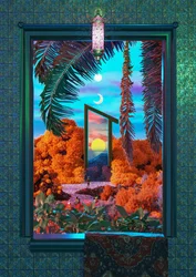 Surreales Fensterportal