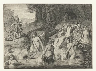 Diana verwandelt Actaeon in einen Hirsch