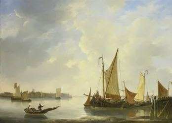 Blick auf Dordrecht von Papendrecht aus