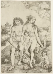 Adam und Eva mit den Kindern Kain und Abel