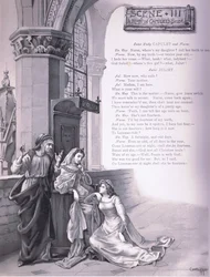 Ein Raum im Haus der Capulets, Illustration aus Romeo und Julia