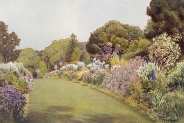 Die Grenzen auf dem Rasen am Swiss Cottage, Osborne