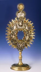 Barocke Monstranz (Silber mit eingelegten Juwelen und Vergoldung)