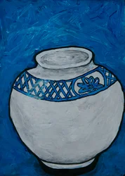 Gemusterte Keramikvase