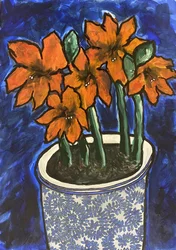 Lebendige orangefarbene Blumen