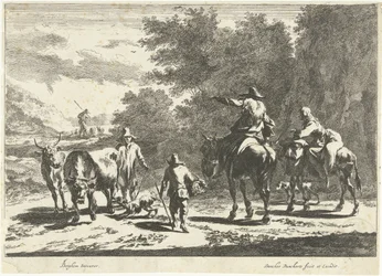 Hirten und Vieh unterwegs