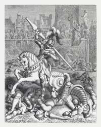 Illustration zu Tennysons Gedicht, Die Prinzessin