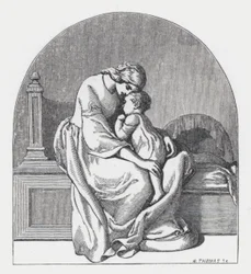 Illustration zu Tennysons Gedicht, Die Prinzessin