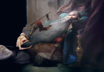 Und sie bat ihn, sie am Leben zu lassen, aus Blaubart von Charles Perrault (1628-1703)