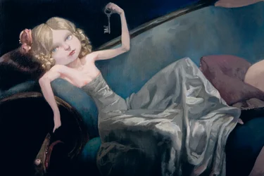 Die junge Braut und ihre Freunde (Detail), aus Blaubart von Charles Perrault (1628-1703)