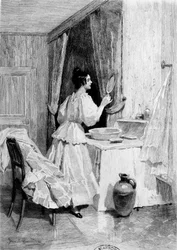 Eugénie Grandet in ihrem Toilettenzimmer - in „Eugénie Grandet“, ill. von Daniel Hernandez