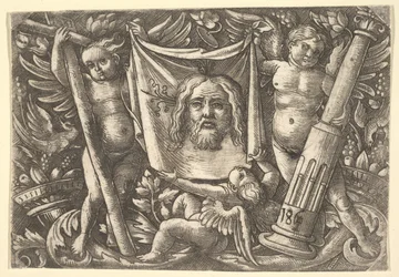 Das Schweißtuch, gehalten von zwei Engeln, ca. 1515